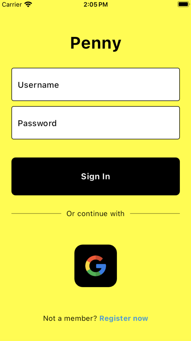 Penny Application Login